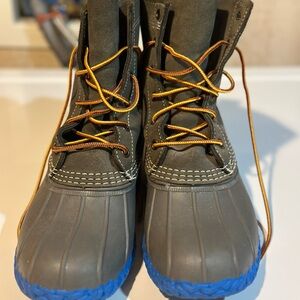 LLBEAN duck boots - women’s Grey Blue size 9M